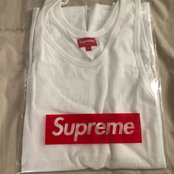 supreme mesh stripe top